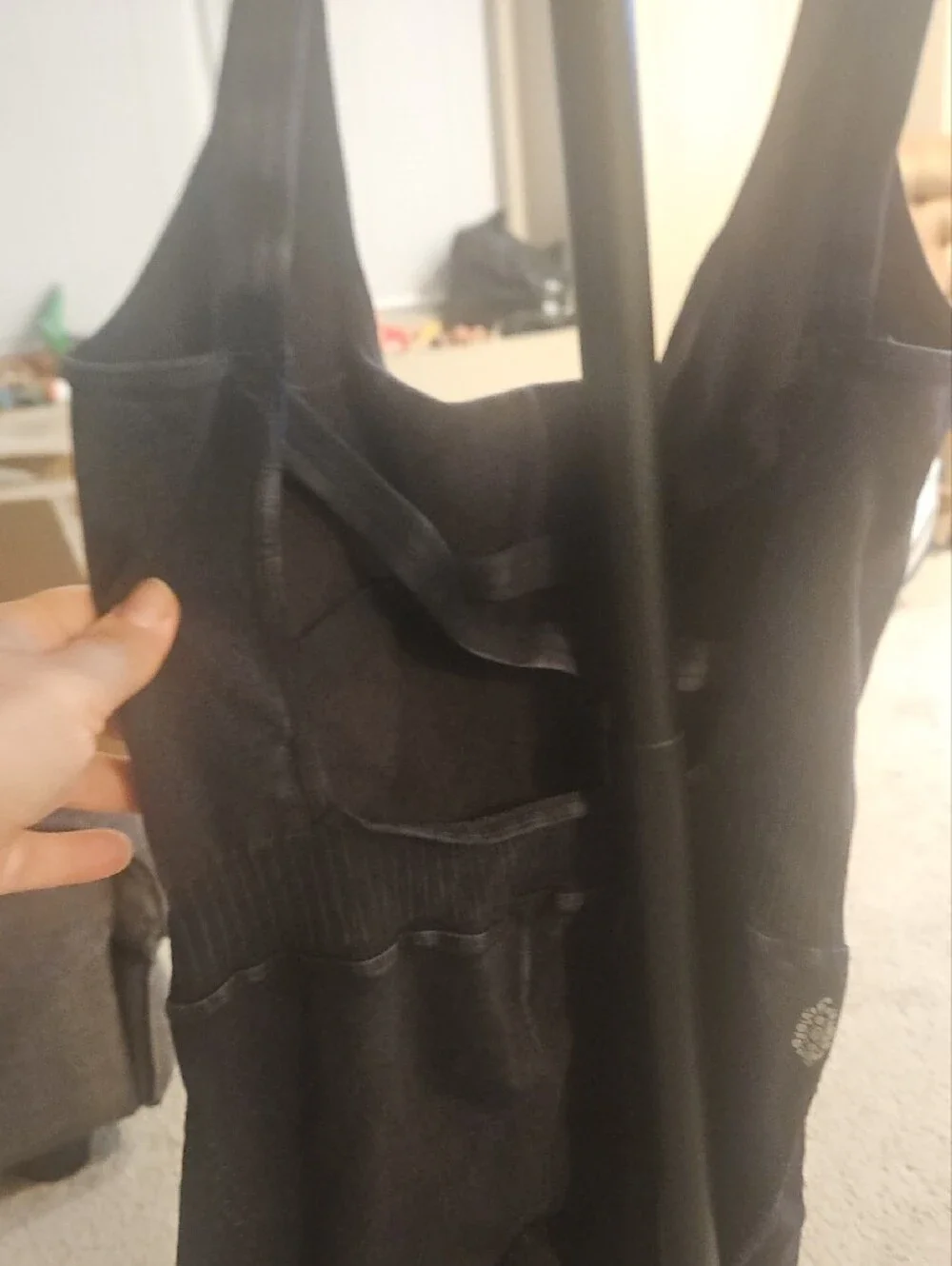 Free People Black Denim Overalls Jumpsuit